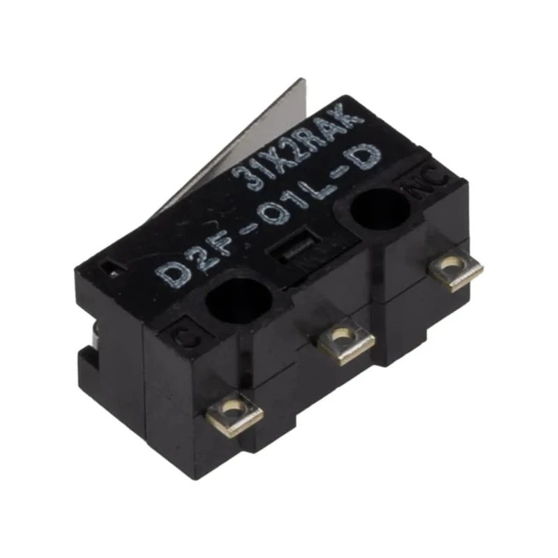 Omron Ultra Subminiature Hinge Lever Micro Switch, Solder Terminal, 100mA, 30V dc, SPDT, IP40 D2F-01L-D