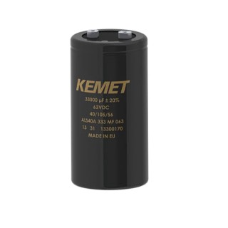 KEMET Aluminium Cylindrical Can Capacitor 0.18F 25V DC Polar Screw Mount ALS80A184KF025