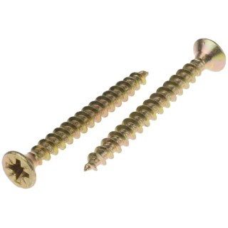 RS PRO Pozidriv Countersunk Steel Wood Screw, Passivated Zinc Plated, 6 mm Thread, 60 mm Length 144-3491