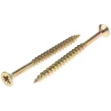 RS PRO Pozidriv Countersunk Steel Wood Screw Passivated Zinc Plated 6 mm Thread 80 mm Length 144-3492