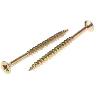 RS PRO Pozidriv Countersunk Steel Wood Screw Passivated Zinc Plated 6 mm Thread 80 mm Length 144-3492