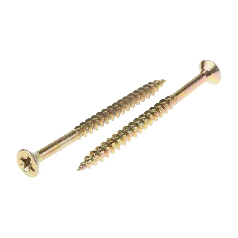 RS PRO Pozidriv Countersunk Steel Wood Screw Passivated Zinc Plated 6 mm Thread 80 mm Length 144-3492
