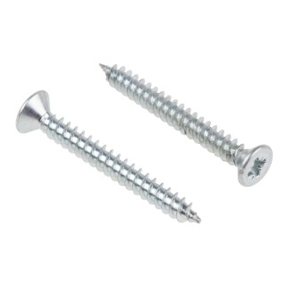 RS PRO Pozidriv Countersunk Steel Wood Screw Bright Zinc 4 Thread 1in Length 144-3498