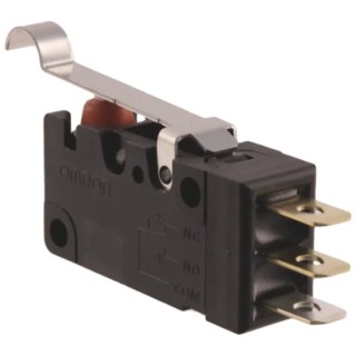 Omron Simulated Roller Lever Micro Switch, Solder Terminal, 100mA, 250V ac, SPDT, IP67 D2VW-01L3-1(CHN)