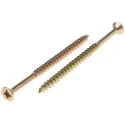 RS PRO Pozidriv Countersunk Steel Wood Screw Passivated Zinc Plated 6 mm Thread 100 mm Length 144-3494