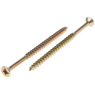 RS PRO Pozidriv Countersunk Steel Wood Screw Passivated Zinc Plated 6 mm Thread 100 mm Length 144-3494