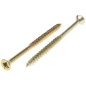 RS PRO Pozidriv Countersunk Steel Wood Screw 6 mm Thread 90 mm Length Passivated Zinc Plated 144-3493
