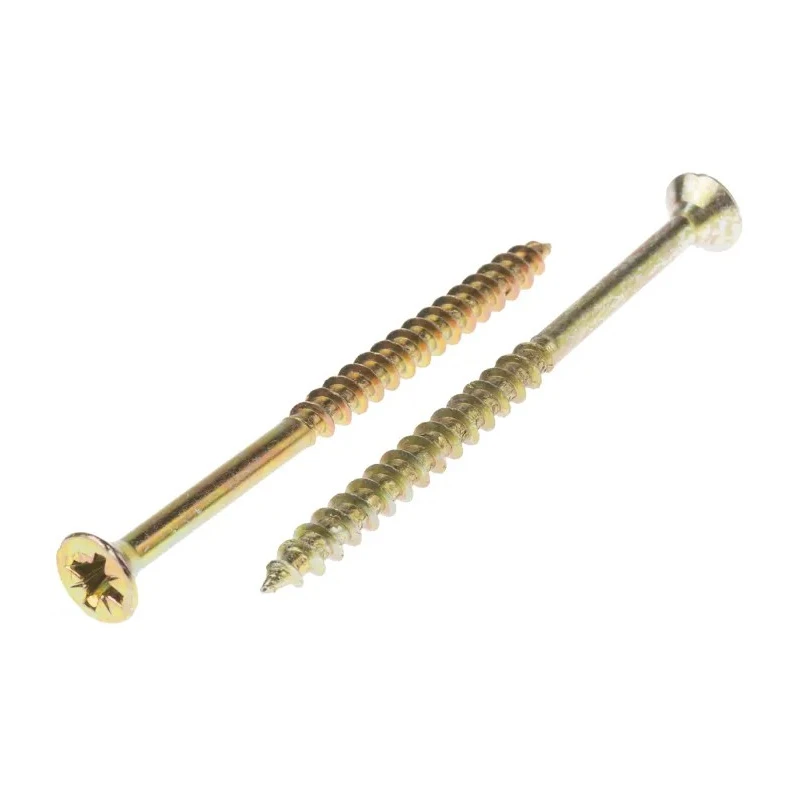 RS PRO Pozidriv Countersunk Steel Wood Screw 6 mm Thread 90 mm Length Passivated Zinc Plated 144-3493
