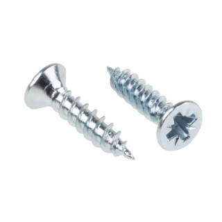 RS PRO Pozidriv Countersunk Steel Wood Screw Bright Zinc, Thread No. 6, 15.88 mm Length 144-3500