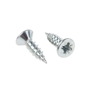 RS PRO Pozidriv Countersunk Steel Wood Screw, Bright Zinc, Thread No.8, Length 0.63in 144-3501