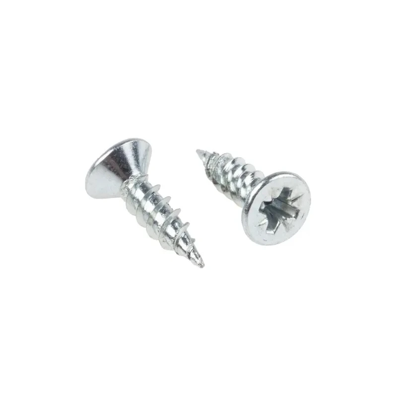 RS PRO Pozidriv Countersunk Steel Wood Screw, Bright Zinc, Thread No.8, Length 0.63in 144-3501