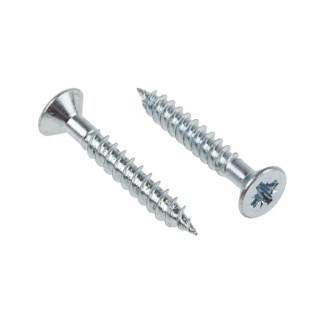 RS PRO Pozidriv Countersunk Steel Wood Screw Bright Zinc 1.5in Length No.12 Thread 144-3505