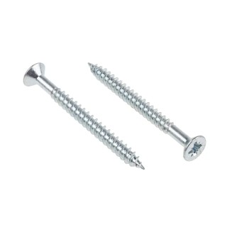 RS PRO Pozidriv Countersunk Steel Wood Screw Bright Zinc 12 Thread 2.5in Length 144-3506