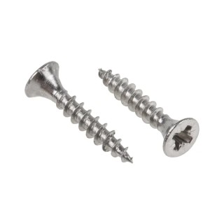 RS PRO Pozidriv Countersunk Stainless Steel Wood Screw, 3.5 mm Thread Size 20 mm Length 144-3507