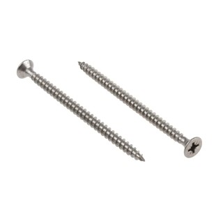 RS PRO Pozidriv Countersunk Stainless Steel Wood Screw 5 mm Thread 80 mm Length 144-3512