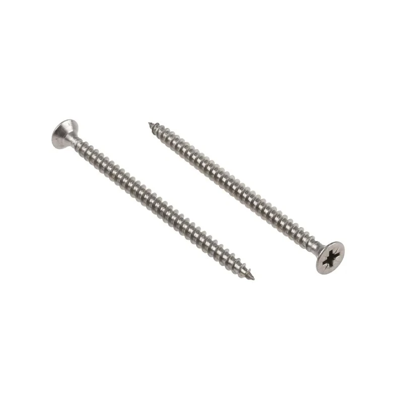 RS PRO Pozidriv Countersunk Stainless Steel Wood Screw 5 mm Thread 80 mm Length 144-3512