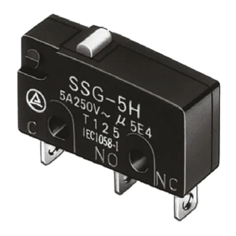 Omron Pin Plunger Subminiature Micro Switch, Solder Terminal, 5A, 250 V ac, 30 V dc, SPDT, IP40 SSG-5H-5