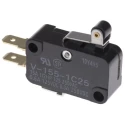 Omron Short Roller Lever Micro Switch SPDT 15A 250V AC Tab Terminal IP40 V-155-1C25