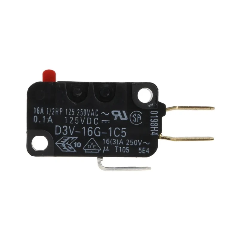 Omron Micro Switch Miniature Pin Plunger Actuator Quick Connect Terminal 16A SPDT IP40 D3V-16G-1C5