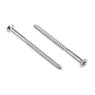 RS PRO Pozidriv Countersunk Stainless Steel Wood Screw, Metric Thread 75mm Length 144-3528