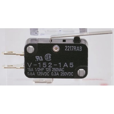 Omron Hinge Lever Micro Switch, Solder Terminal, 16A, 250 V AC/DC, SPDT, IP40 V-162-1A5