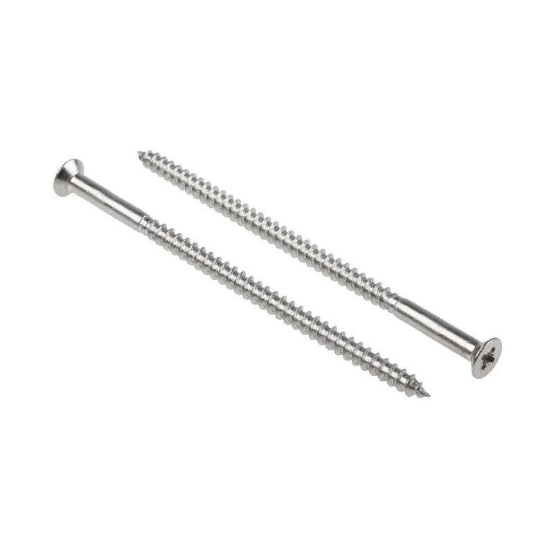 RS PRO Stainless Steel Pozidriv Countersunk Wood Screw Metric Thread 100 mm Length 144-3529
