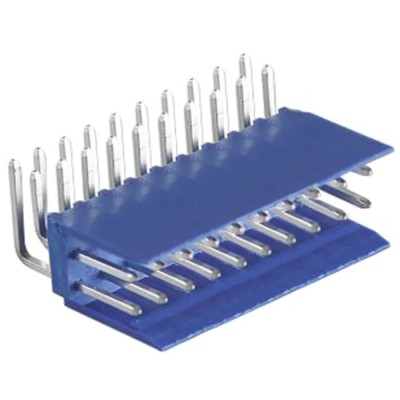 TE Connectivity AMPMODU HE14 Series Right Angle Through Hole PCB Header, 20 Contacts, 2.54 mm Pitch, 2 Row, Shrouded HE14