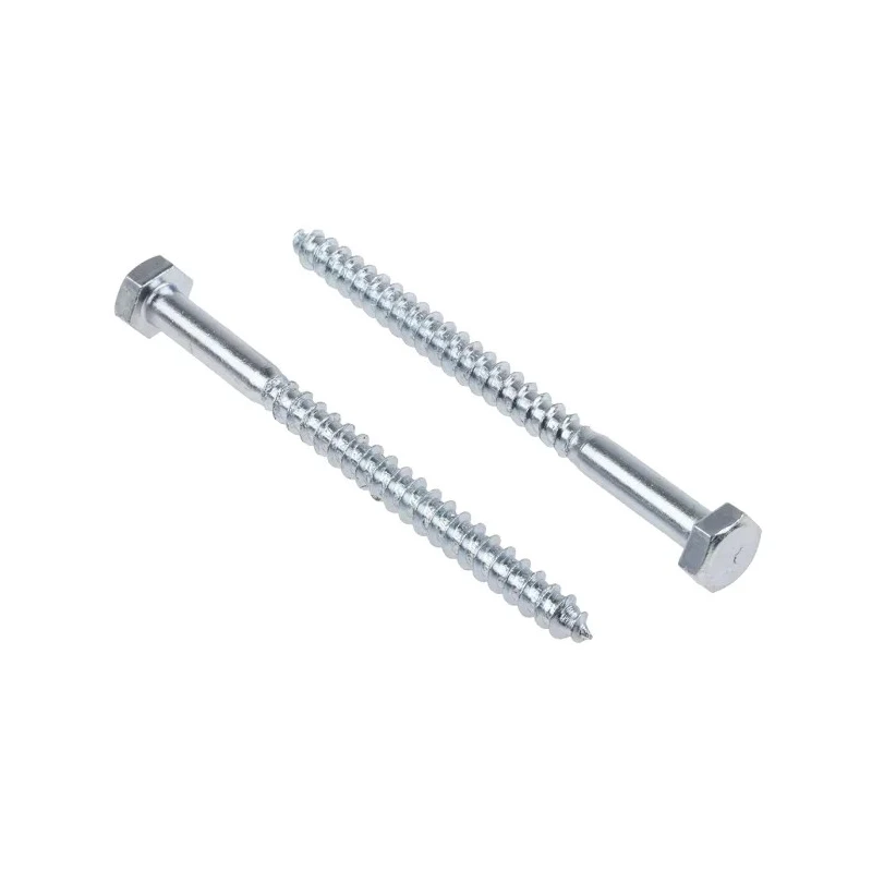 RS PRO Hex Coach Screw Steel Bright Zinc 6 mm x 80 mm 144-3533