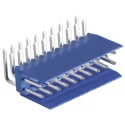TE Connectivity AMPMODU HE14 Series Right Angle Through Hole PCB Header, 20 Contacts, 2.54 mm Pitch, 2 Rows, Shrouded HE14
