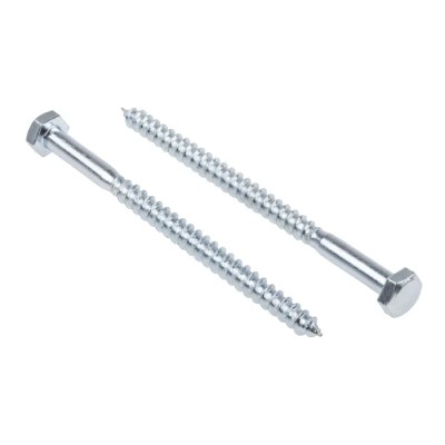 RS PRO Hex Coach Screw Steel Bright Zinc M6 x 90 mm 144-3534