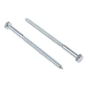 RS PRO Coach Screw Steel Bright Zinc Hex Head 6 mm x 100 mm 144-3535