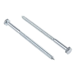 RS PRO Coach Screw Steel Bright Zinc Hex Head 6 mm x 100 mm 144-3535