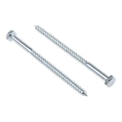 RS PRO Coach Screw Steel Bright Zinc Hex Head 6 mm x 100 mm 144-3535