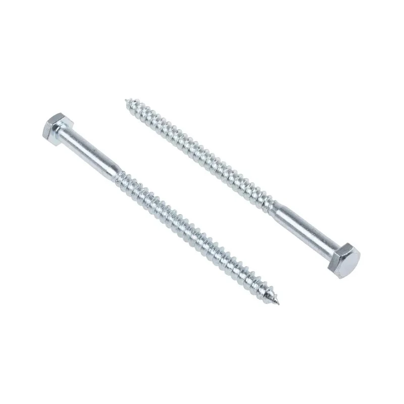 RS PRO Coach Screw Steel Bright Zinc Hex Head 6 mm x 100 mm 144-3535