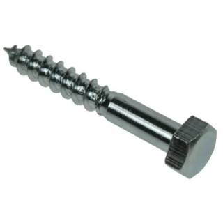 RS PRO Hex Coach Screw, Steel Bright Zinc, M10 x 140 mm 144-3541
