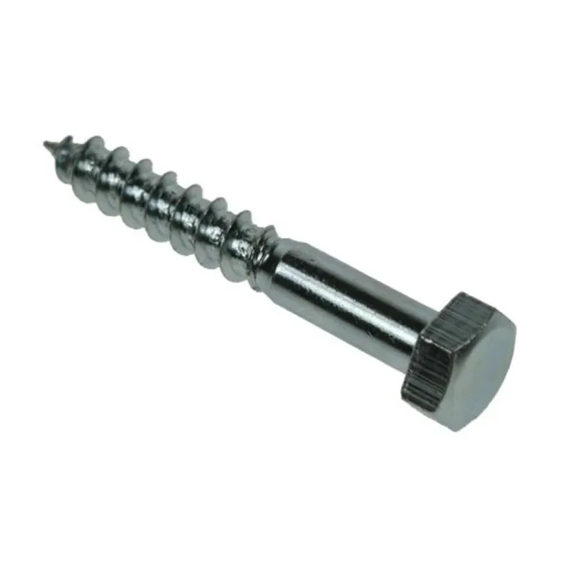 RS PRO Hex Coach Screw, Steel Bright Zinc, M10 x 140 mm 144-3541
