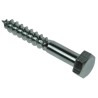 RS PRO Hex Coach Screw, Steel Bright Zinc, M10 x 140 mm 144-3541