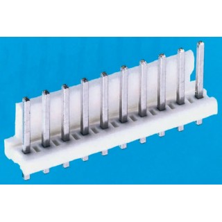 TE Connectivity MTA-156 Series Straight Through Hole Pin Header, 10 Contacts, 3.96 mm Pitch, 1 Row, Unshrouded 1-640388-0