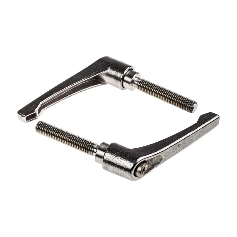RS PRO Stainless Steel Clamping Lever M12 x 63 mm Thread Length, Polished Handle 144-3621