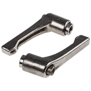 RS PRO Stainless Steel Clamping Lever Female Thread M6 x 42 mm Silver Handle 144-3595