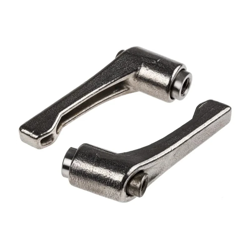 RS PRO Stainless Steel Clamping Lever Female Thread M6 x 42 mm Silver Handle 144-3595