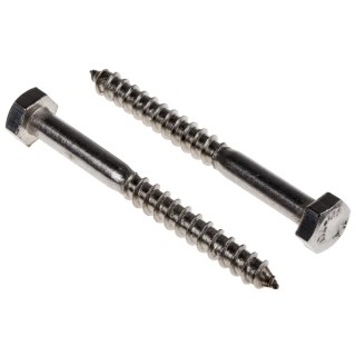 RS PRO Hex Coach Screw Stainless Steel M6 x 60 mm 144-3550
