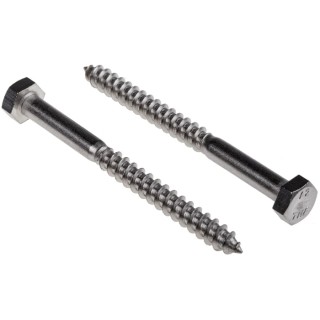 RS PRO Stainless Steel Hex Coach Screw M6 x 70 mm 144-3551