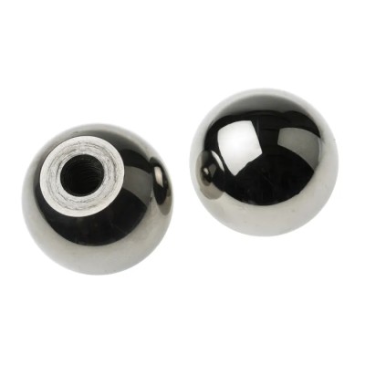 RS PRO Silver 304 Stainless Steel Ball Clamping Knob M10 Threaded Hole 32 mm Diameter 144-3631