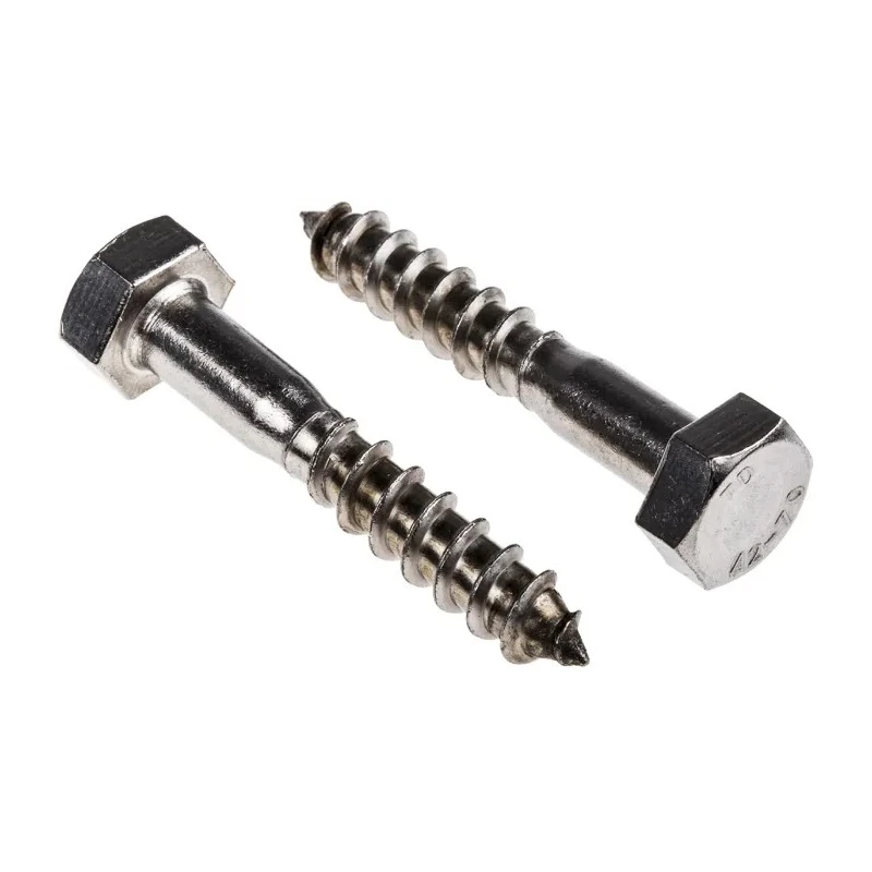 RS PRO Hex Coach Screw Stainless Steel M10 x 60 mm DIN 571 144-3558