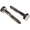 RS PRO Hex Coach Screw Stainless Steel M10 x 60 mm DIN 571 144-3558