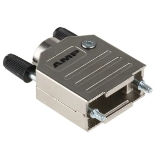 TE Connectivity ADK Series Zinc Straight D-Sub Backshell 9 Way Strain Relief 1478762-9