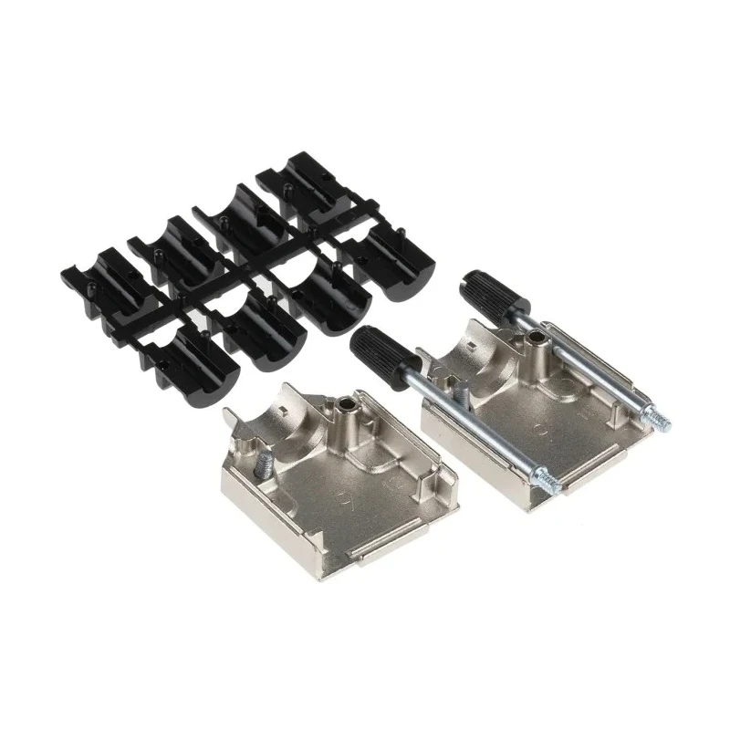 TE Connectivity ADK Series Zinc Straight D-Sub Backshell 9 Way Strain Relief 1478762-9