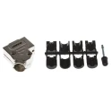 TE Connectivity ADK Series Zinc Angled D-Sub Backshell, 9 Way Strain Relief 1478763-9