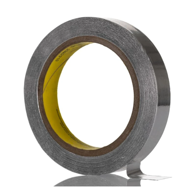 3M Conductive Metallic Tape Aluminium Foil Backing Acrylic Adhesive 19mm x 55m 149°C Max 431 19MMX55M